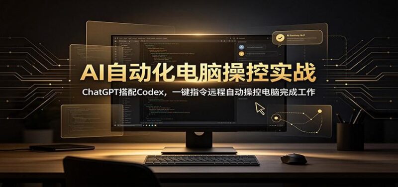AI自动化电脑操控实战:ChatGPT搭配Codex,一键指令远程自动操控电脑完成工作 三零资源-三零资源