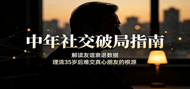 中年社交破局指南:解读友谊衰退数据,理清35岁后难交真心朋友的根源-三零资源