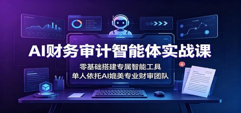 AI财务审计智能体实战课:零基础搭建专属智能工具,单人依托AI媲美专业财审团队 三零资源-三零资源