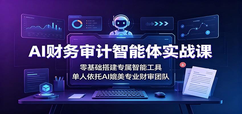 AI财务审计智能体实战课:零基础搭建专属智能工具,单人依托AI媲美专业财审团队