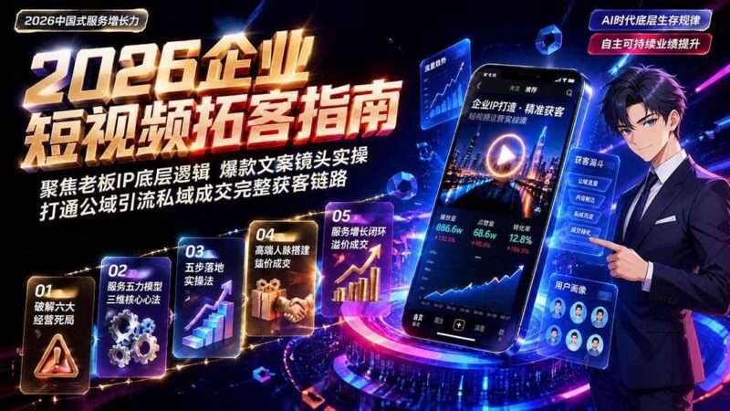2026AI时代服务增长力实战课-无水印|五力模型三维心法教学,破解门店客源流失低价内卷实现长效业绩增长-三零资源