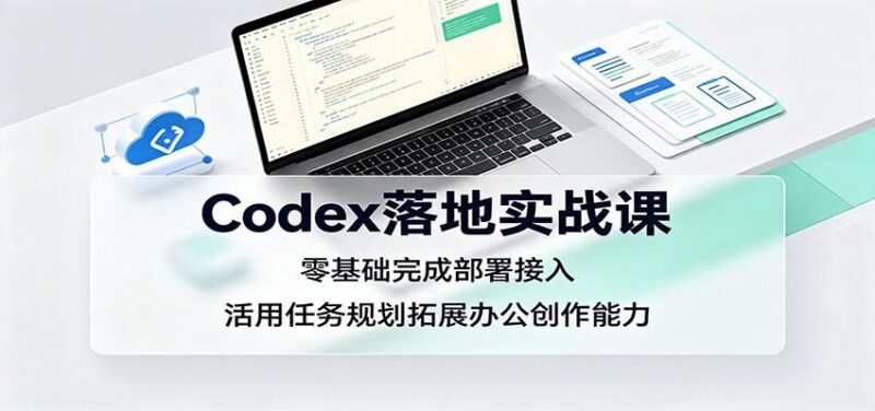 Codex落地实战课:零基础完成部署接入,活用任务规划拓展办公创作能力-三零资源