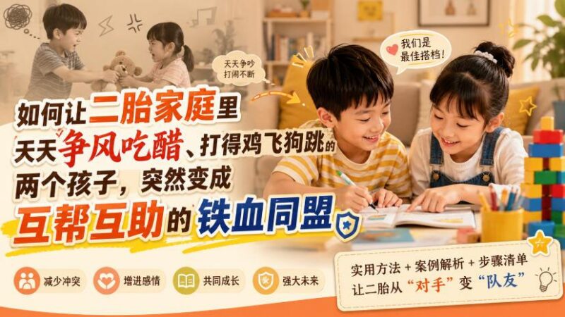付费文章:如何让二胎家庭里天天争风吃醋、打得鸡飞狗跳的两个孩子,突然变成互帮互助的铁血同盟?-三零资源