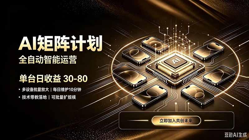 AI智能对话,矩阵规模化创业,全程技术扶持,长久稳定,日入800+