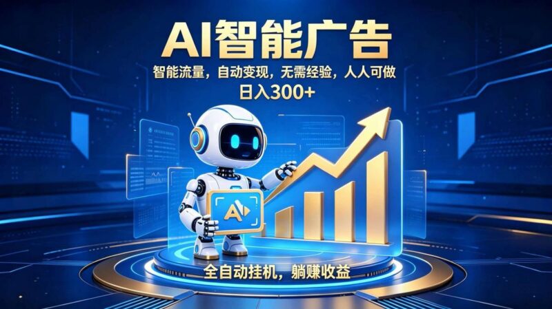 轻资产新赛道,全自动AI广告,打造持续收益-三零资源