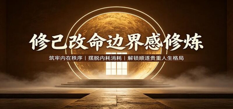 修己改命边界感修炼：筑牢内在秩序，摆脱内耗消耗，解锁顺遂贵重人生格局 三零资源-三零资源