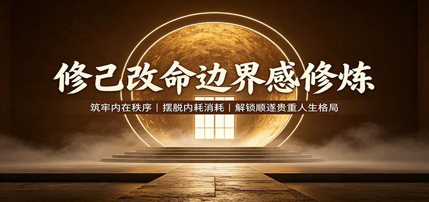 修己改命边界感修炼：筑牢内在秩序，摆脱内耗消耗，解锁顺遂贵重人生格局