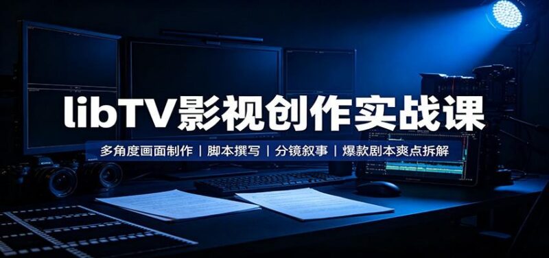 libTV影视创作实战课:多角度画面制作,脚本撰写,分镜叙事,爆款剧本爽点拆解-三零资源