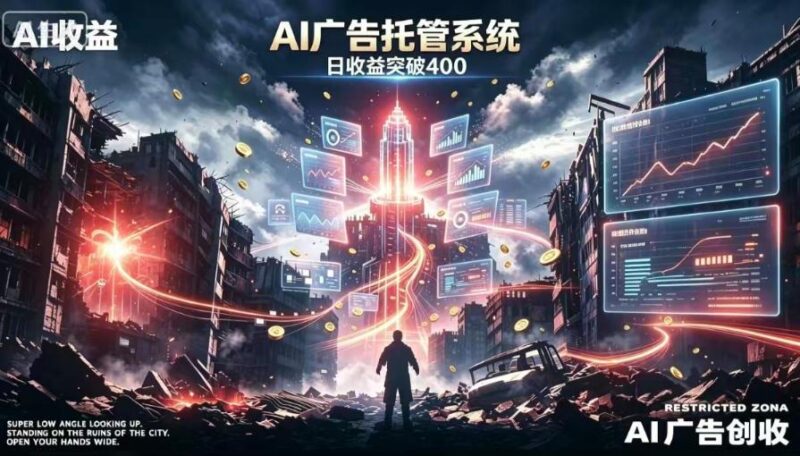 AI智能广告，全自动化运行，单日可达400+，小白新手0基础上手【揭秘】-三零资源