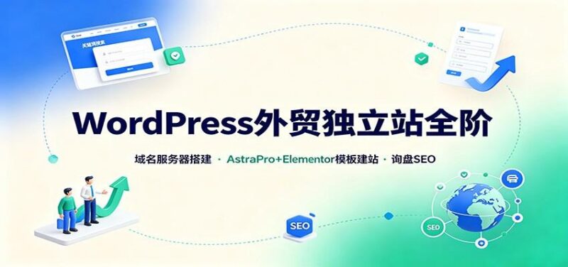 WordPress外贸独立站全阶:域名服务器搭建,AstraPro+Elementor模板建站与询盘询盘SEO 三零资源-三零资源