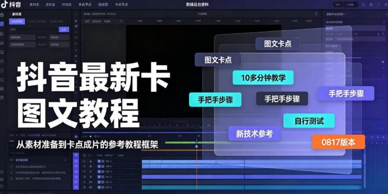 抖音最新卡图文涨粉教程，10多分钟手把手教学，有需要自测，0817新技术 三零资源-三零资源