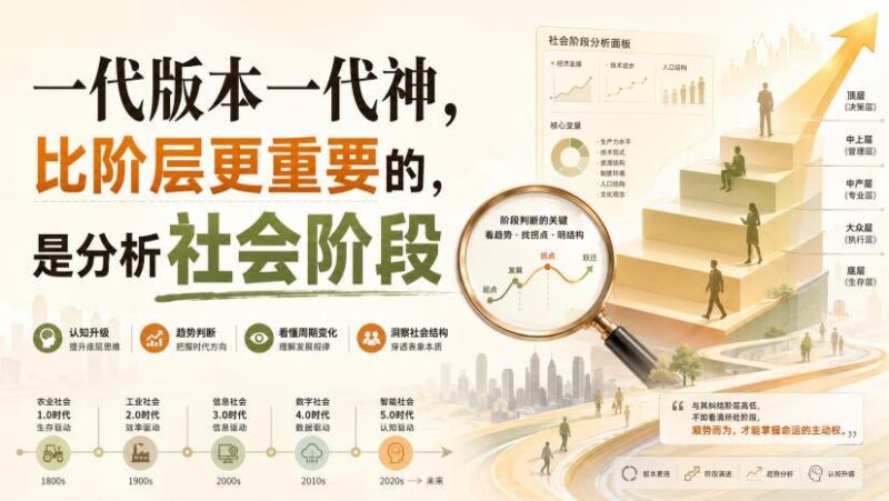 付费文章：一代版本一代神，比阶层更重要的，是分析社会阶段 三零资源-三零资源