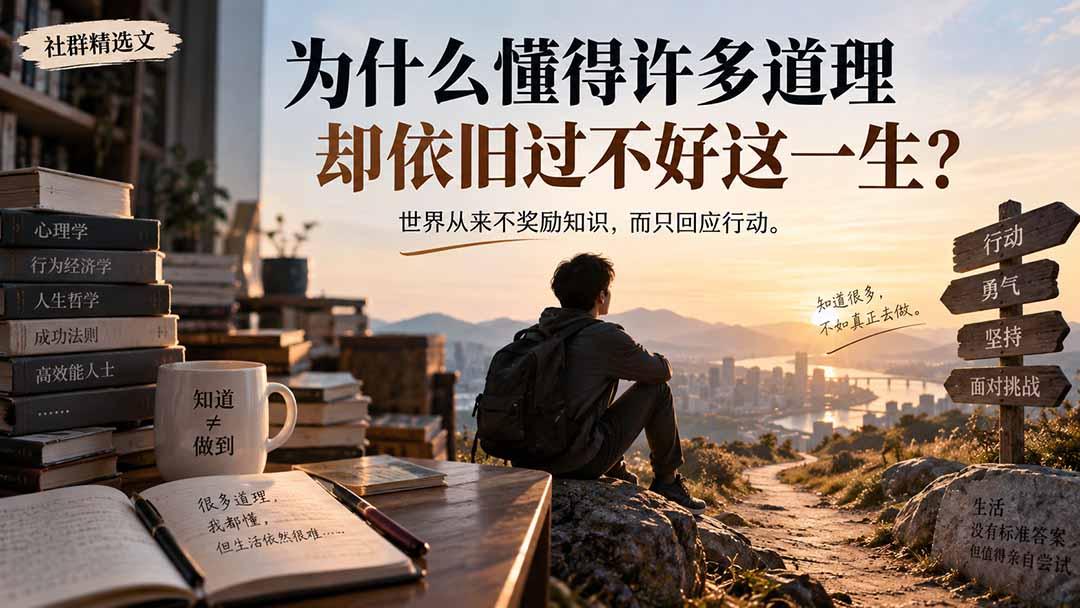 社群精选文：为什么懂得许多道理却依旧过不好这一生？ 图1