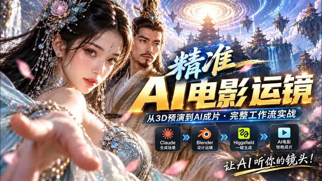 AI视频终于能精准运镜了!Claude + Blender + Higgsfield 免费插件实测 图1