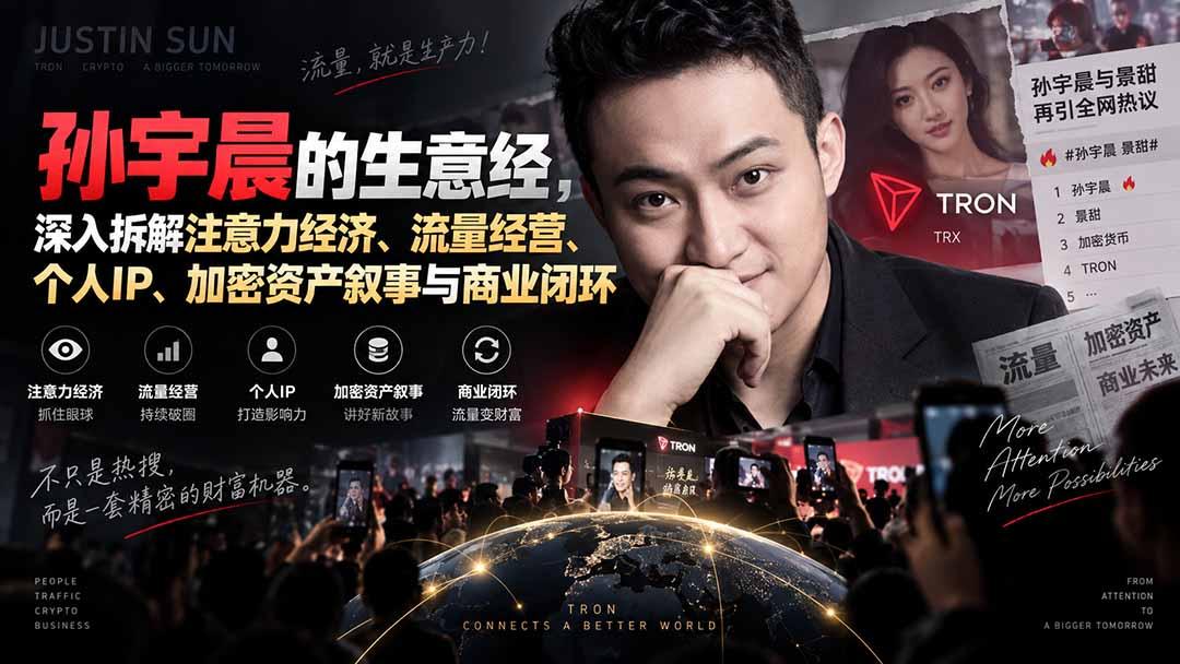 某星球精华文章——孙宇晨的生意经,深入拆解注意力经济、流量经营、个人IP、加密资产叙事与商业闭环 图1
