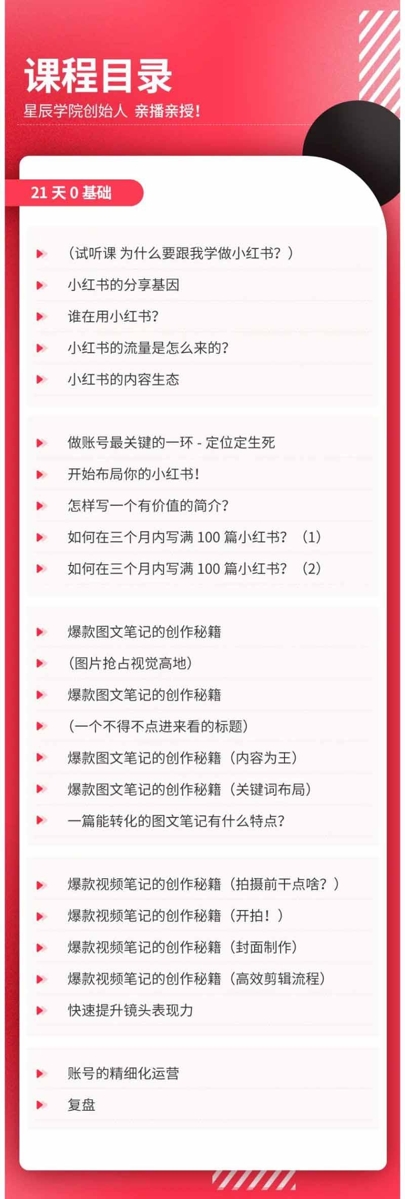 小红书21天图文视频爆款创作课:掌握选题、图片、标题、内容、关键词与脚本剪辑,建立持续创作体系 图2