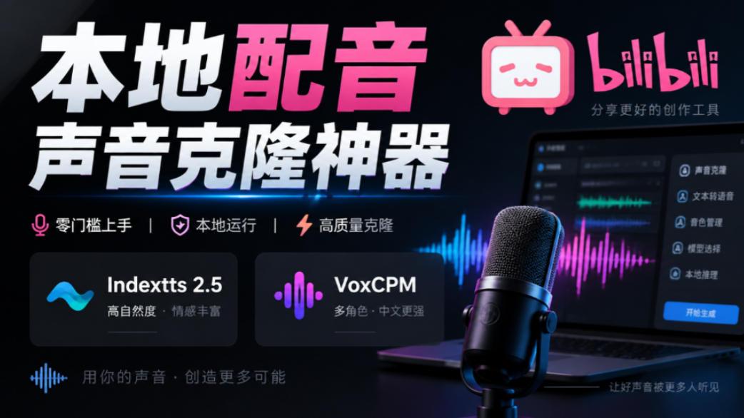GitHub最新开源宝藏项目!本地配音与声音克隆能力都齐了,支持Indextts 2.5和VoxCPM等模型yovoice 图4