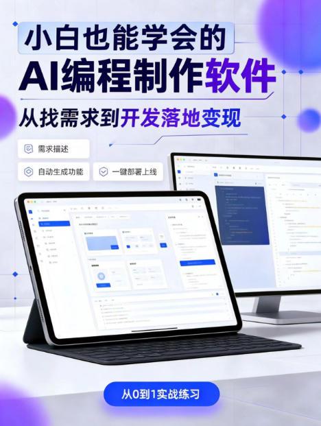 手把手教会你ai编程制作软件到变现全路径,零基础小白轻松上手,从找需求到开发落地变现【揭秘】-三零资源