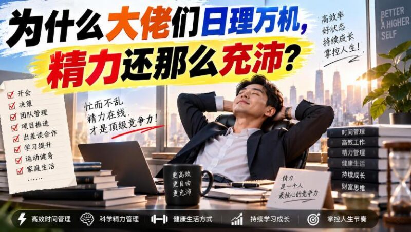 付费文章:为什么大佬们日理万机,精力还那么充沛? 三零资源-三零资源