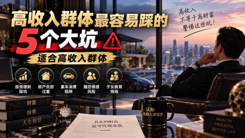 付费文章:高收入群体最容易踩的5个大坑,适合高收入群体-三零资源