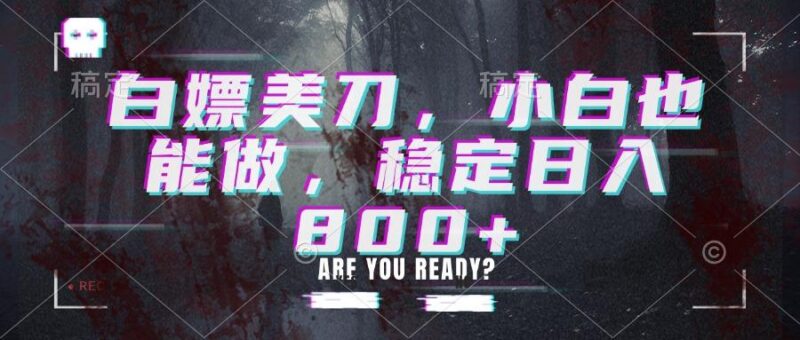 白嫖美刀，小白也能做，稳定日入800+ 三零资源-三零资源