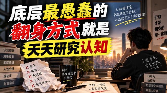 付费文章：底层最愚蠢的翻身方式就是天天研究认知-三零资源