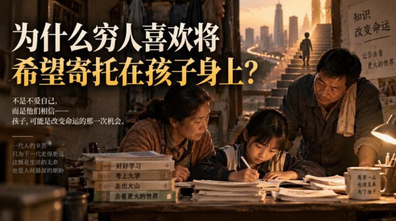 某社群精品文章:为什么穷人喜欢将希望寄托在孩子身上?-三零资源
