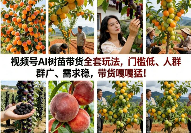 视频号AI树苗带货全套玩法,门槛低、人群广、需求稳,带货嘎嘎猛!(更新0908) 三零资源-三零资源