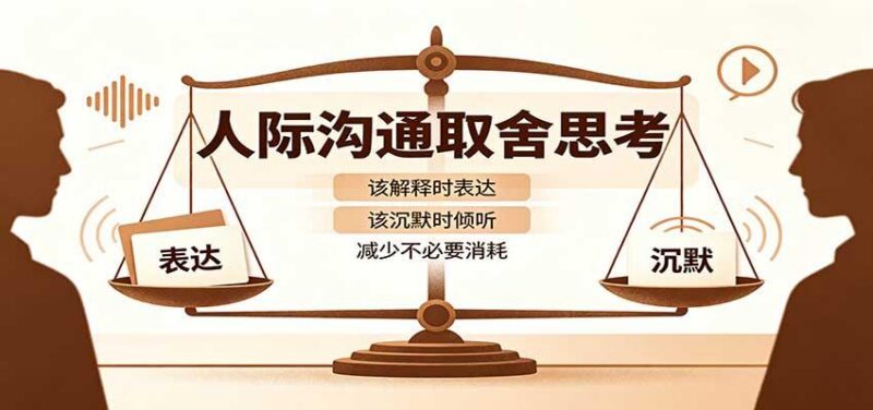 人际沟通取舍思考:分清解释与沉默边界,拿捏职场生活沟通分寸减少情绪内耗 三零资源-三零资源