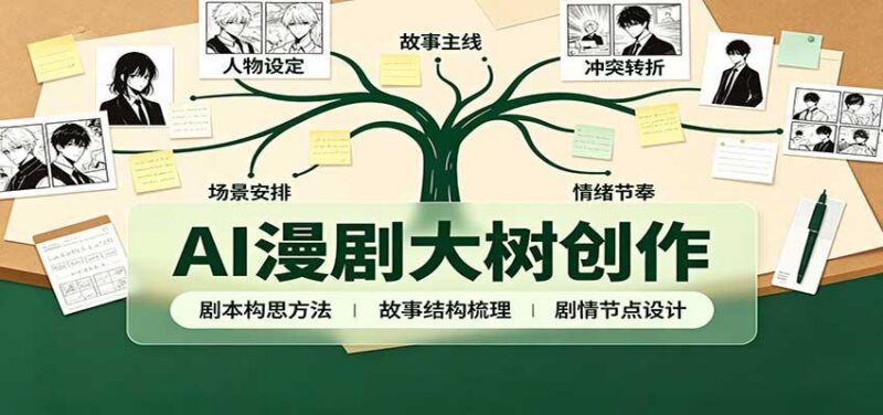 AI漫剧大树创作:剧本构思课程讲解,软件插件配置,配套工具资料完整梳理 三零资源-三零资源