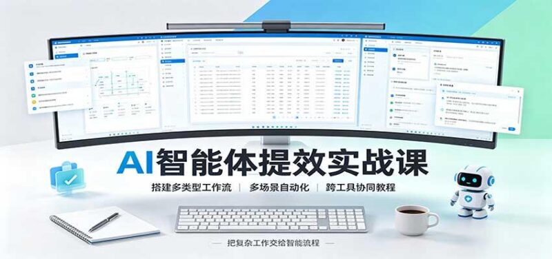 AI智能体提效实战课:搭建多类型工作流,多场景自动化,跨工具协同教程-三零资源