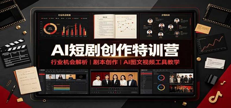 AI短剧创作特训营:行业机会解析,剧本创作,AI图文视频工具教学(文字版) 三零资源-三零资源
