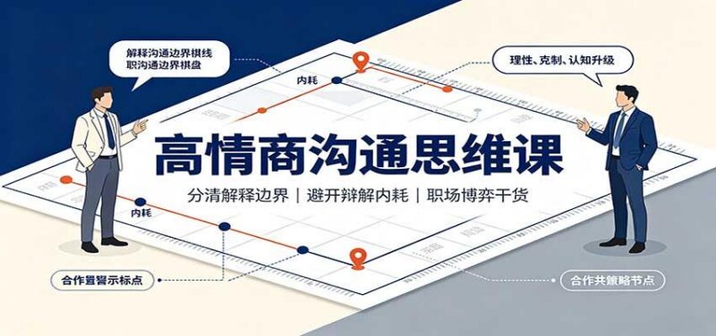 高情商沟通思维课:分清解释边界,避开辩解内耗,职场博弈干货 三零资源-三零资源