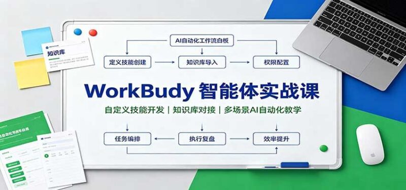 WorkBuddy智能体实战课:自定义技能开发,知识库对接,多场景AI自动化教学-三零资源