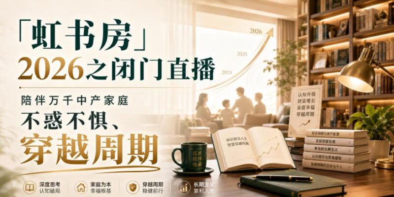 「虹书房」2026之闭门直播，陪伴万千中产家庭，不惑不惧、穿越周期-三零资源