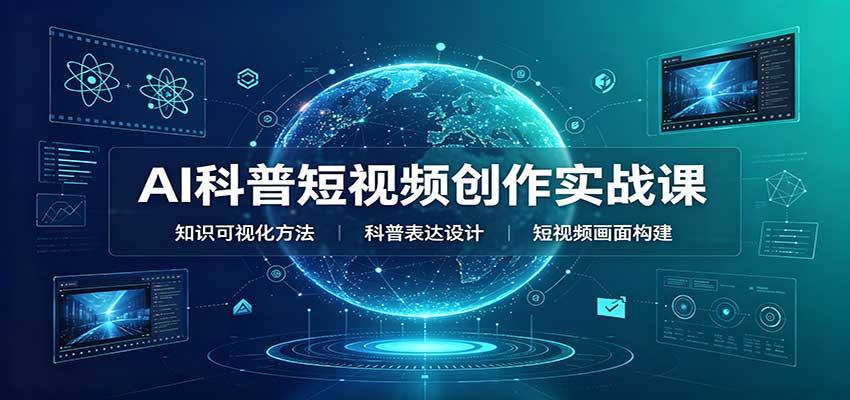 AI科普短视频创作实战课:配套要点文档,文案与视频提示词模板教学