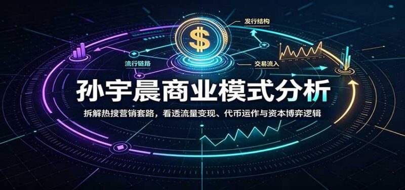孙宇晨商业模式分析:拆解热搜营销套路,看透流量变现、代币运作与资本博弈逻辑-三零资源