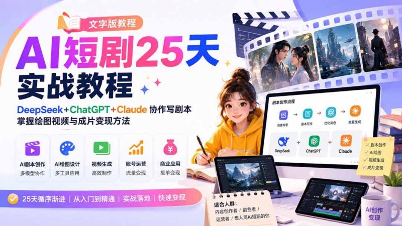 AI短剧25天实战教程(文字版教程 三零资源-三零资源