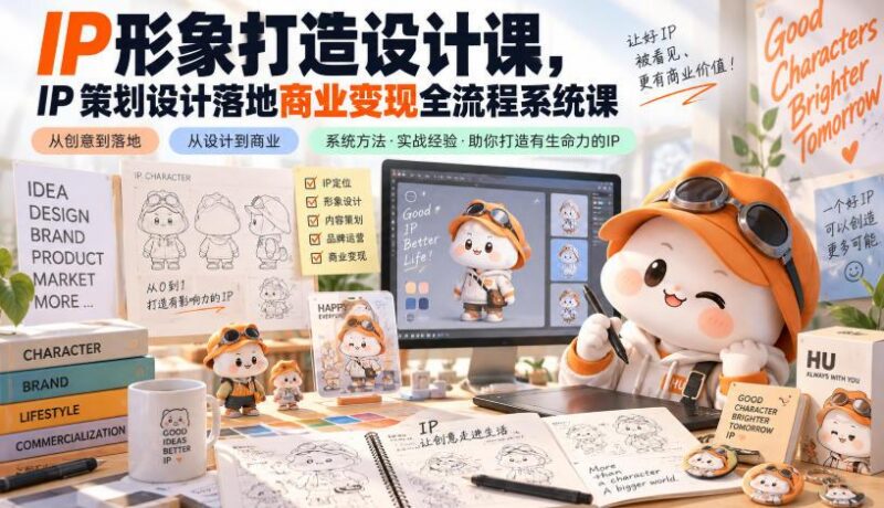 IP形象打造设计课，IP策划设计落地商业变现全流程系统课 三零资源-三零资源