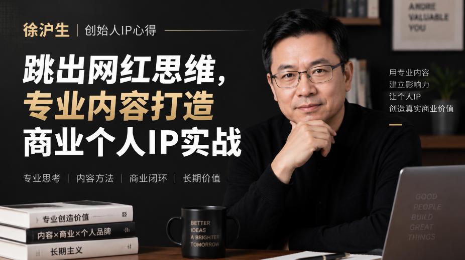 徐沪生创始人IP心得｜跳出网红思维，专业内容打造商业个人IP实战【文档】 图1