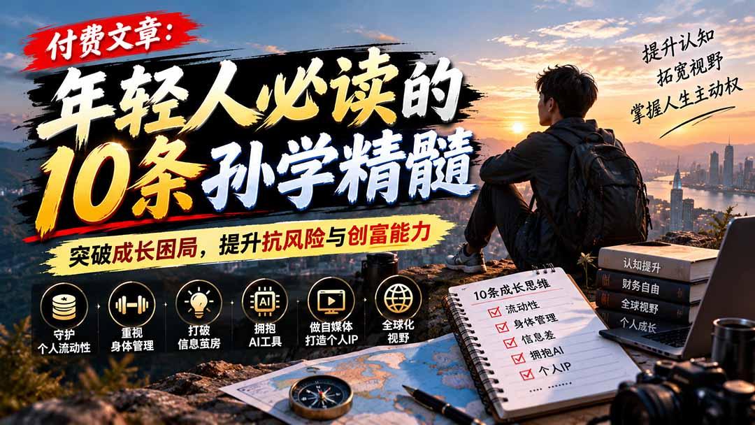 付费文章:年轻人必读的10条孙学精髓,突破成长困局,提升抗风险与创富能力 图1