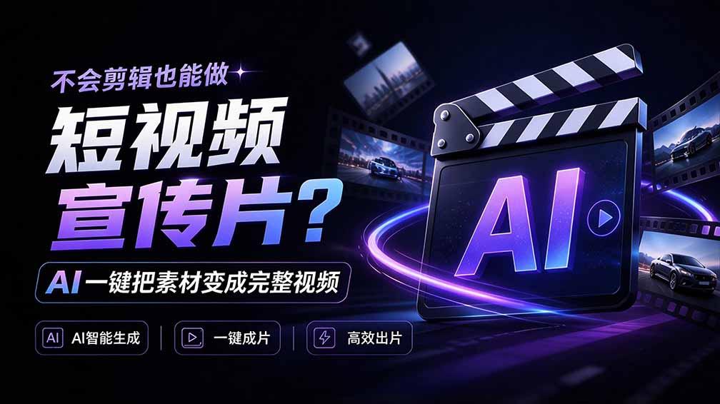 我跪下来了！不会剪辑也能做短视频宣传片？ AI 一键把素材变成完整视频，真是神奇，OpenFilm 超省事 图1