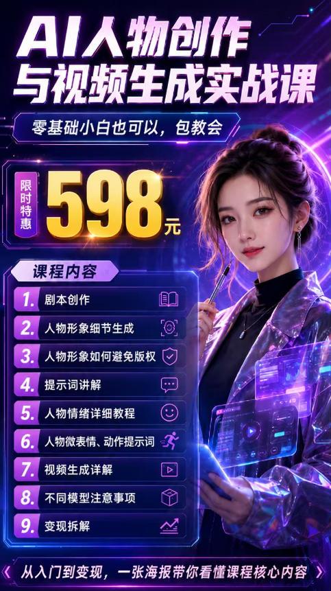 抖音5W粉丝博主的AI真人日系女孩制作教学,AI人物创作与视频生成实战课,新手也能快速起号涨粉变现(更新1002) 图2