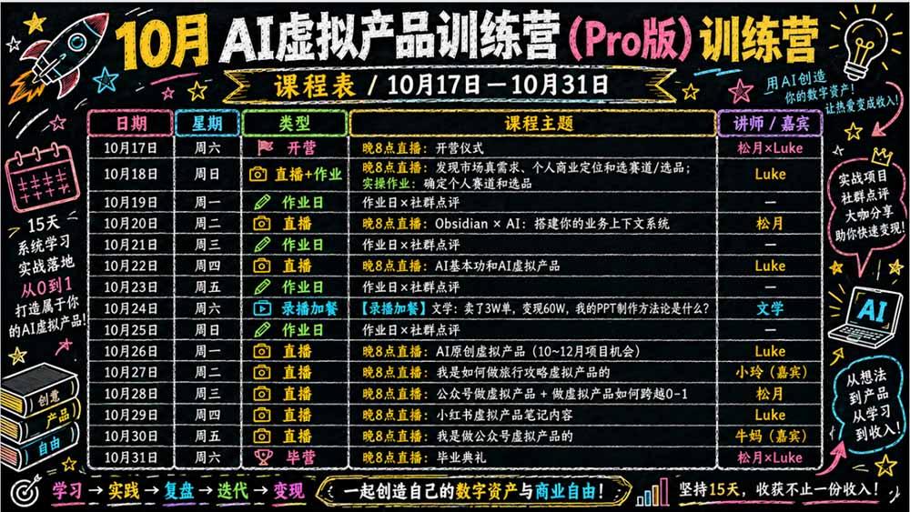 2026AI虚拟产品10月训练营(Pro版 图3