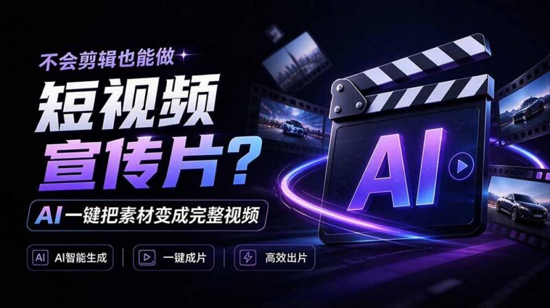 我跪下来了！不会剪辑也能做短视频宣传片？ AI 一键把素材变成完整视频，真是神奇，OpenFilm 超省事 三零资源-三零资源