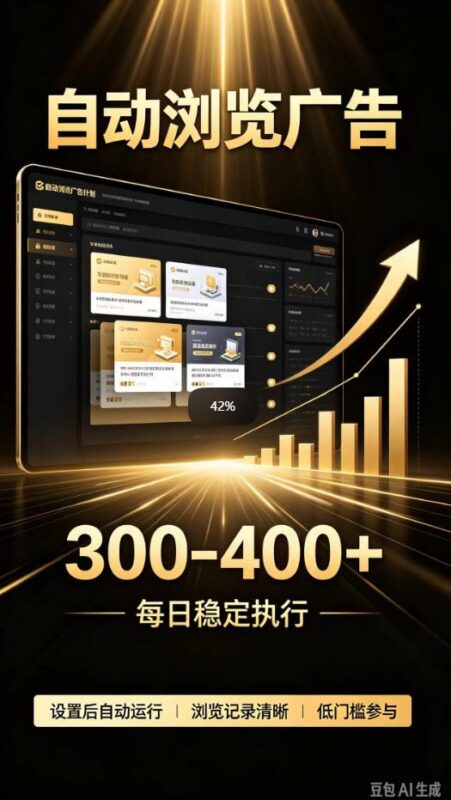 自动浏览广告计划,0门槛副业,日入300-400,躺賺稳定风口项目,无需人工操作,解放双手【揭秘】 三零资源-三零资源