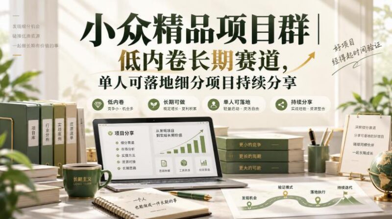 小众精品项目群|低内卷长期赛道,单人可落地细分项目持续分享 三零资源-三零资源