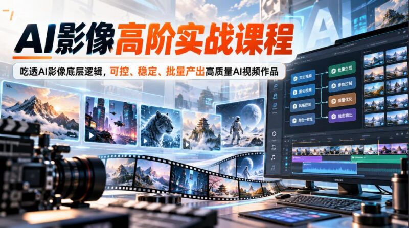 AI影像高阶实战课程，吃透AI影像底层逻辑，可控、稳定、批量产出高质量AI视频作品 三零资源-三零资源