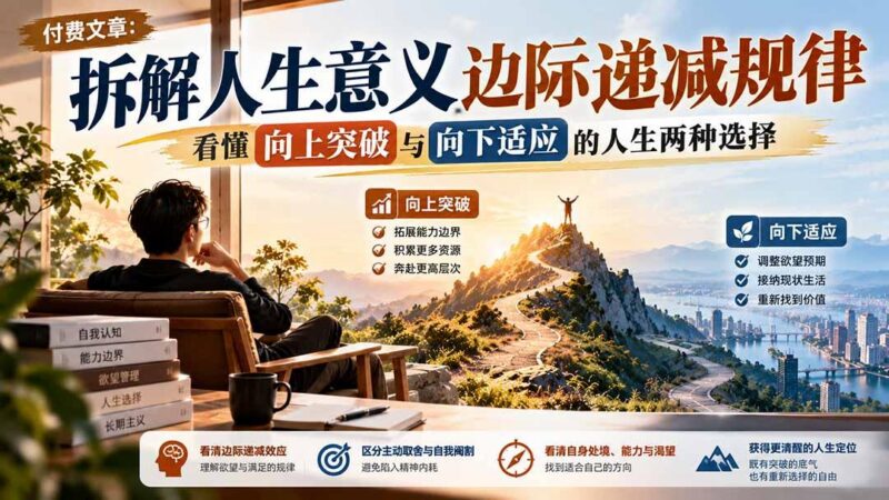 人生意义边际递减：向上突破与向下适应两种选择-三零资源