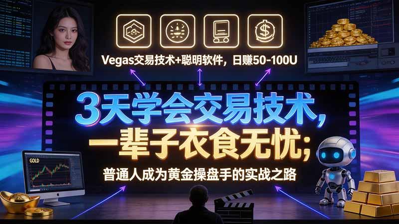 3天学会顺势而为交易系统，趋势看得懂、下单有依据-三零资源
